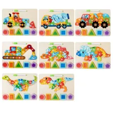 Деревянные пазлы-вкладыши (в ассортименте)
