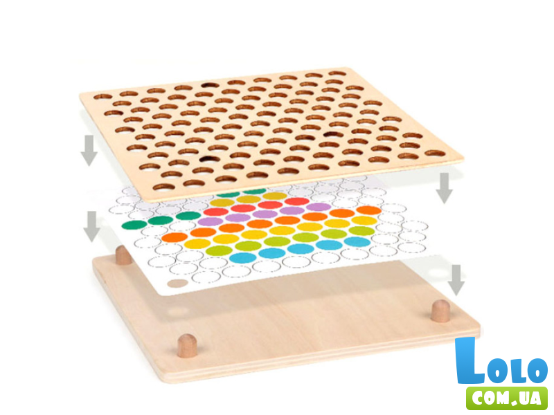 Деревянный сортер с шариками и мозаикой