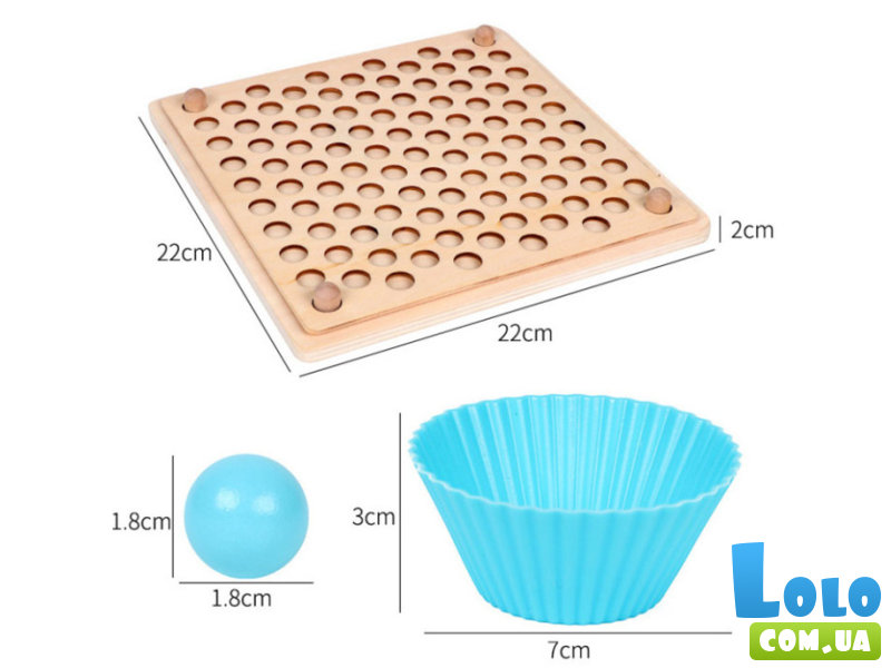 Деревянный сортер с шариками и мозаикой