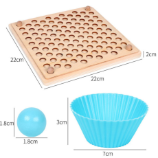 Деревянный сортер с шариками и мозаикой