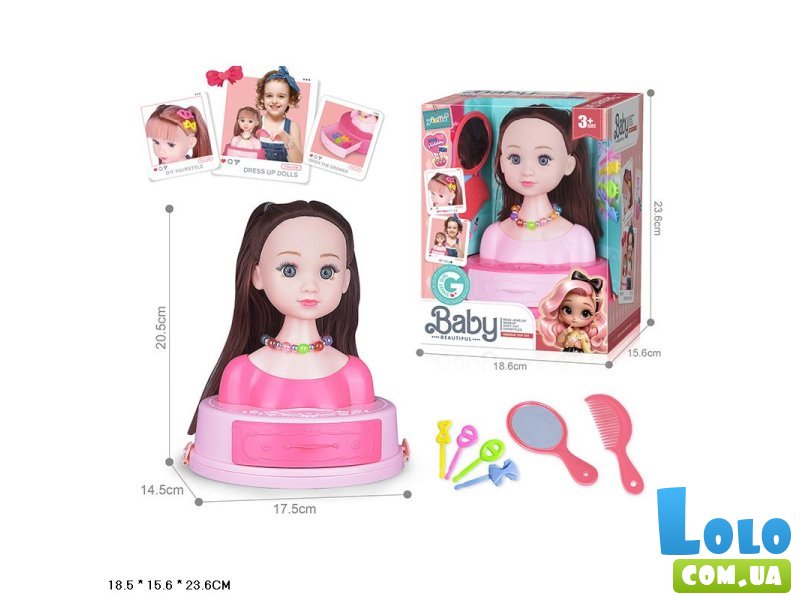 Голова для причесок с аксессуарами