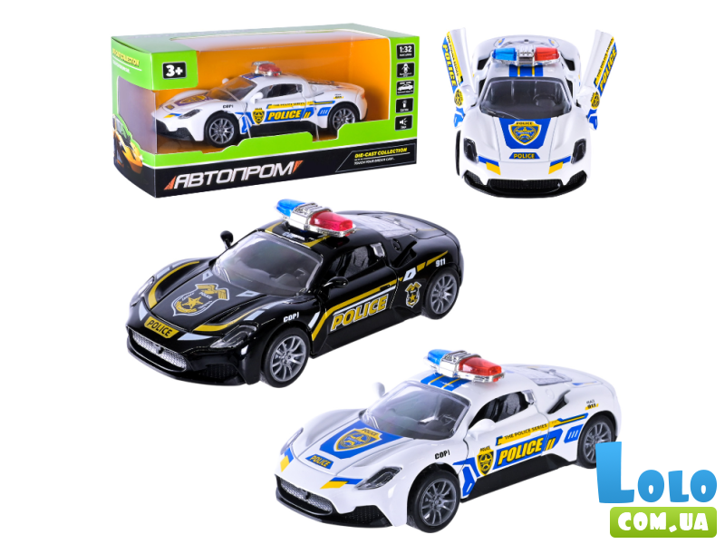 Машина металлическая Полиция, Автопром (в ассортименте)