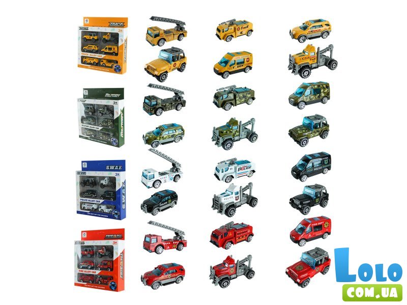 Набор машин металлических (в ассортименте)