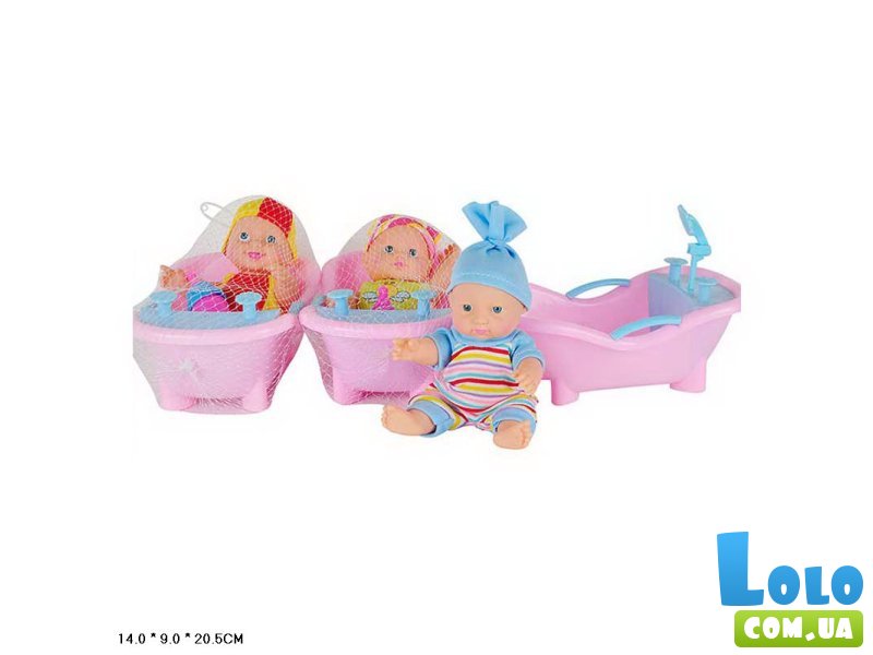 Пупс с ванночкой (в ассортименте)
