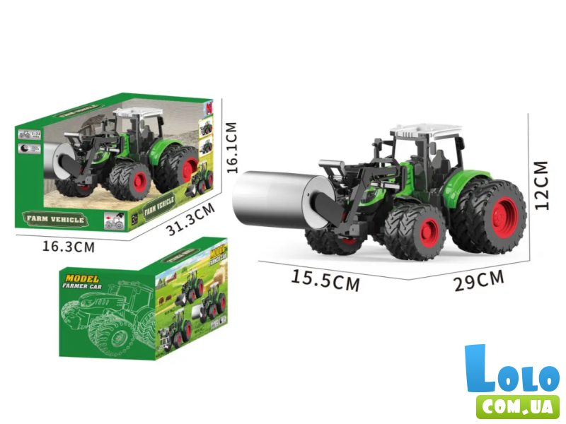 Трактор игрушечный с катком