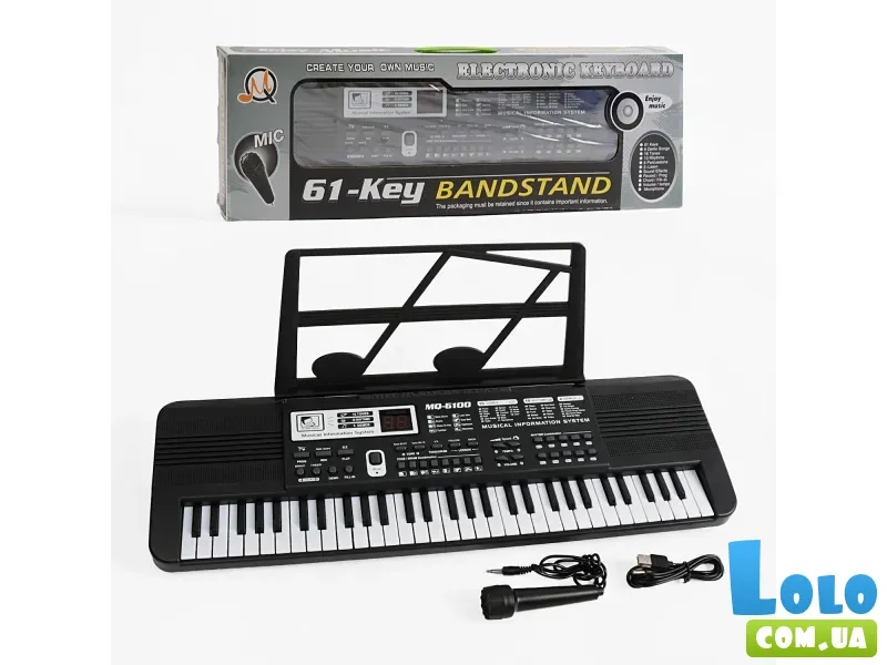 Детский синтезатор с микрофоном