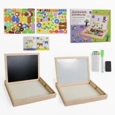 Деревянная двухсторонняя магнитная доска, WToys