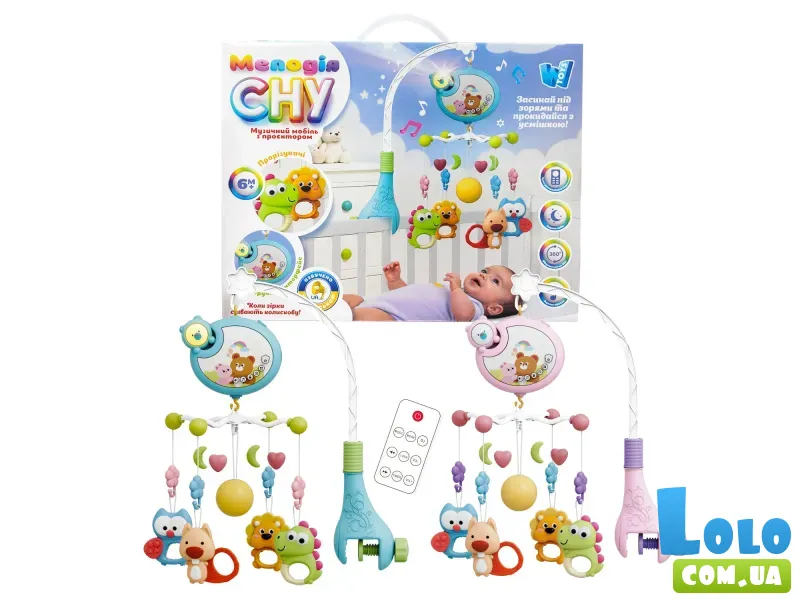 Мобиль на кроватку Животные, WToys (в ассортименте)