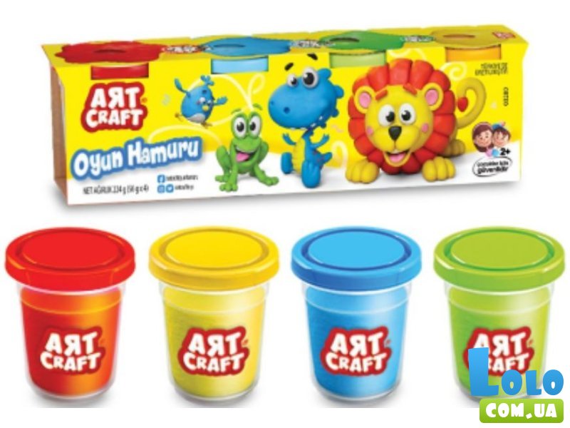 Тесто для лепки, Dede, 4 цвета