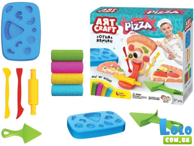 Тесто для лепки Пицца, Dede, 4 цвета