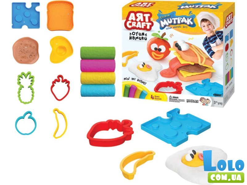 Тесто для лепки Кулинария, Dede, 4 цвета