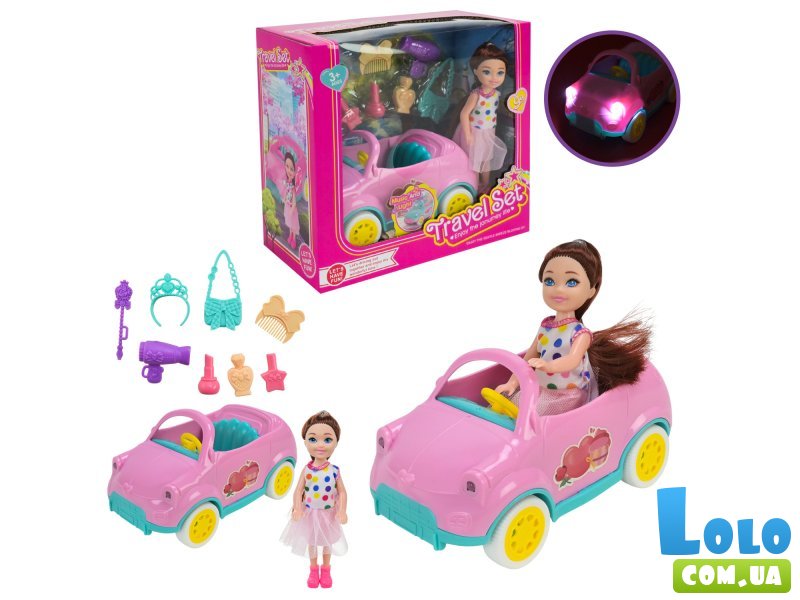 Кукла с машиной и аксессуарами