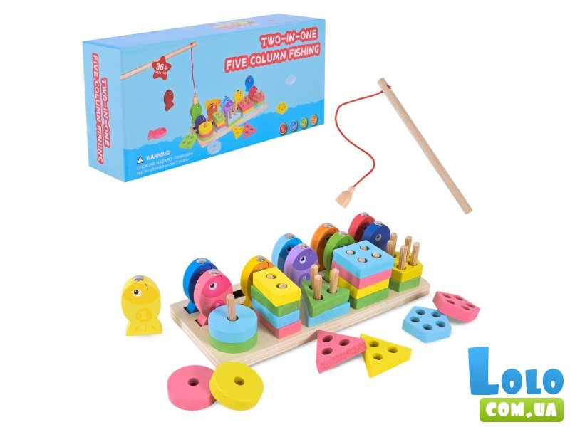 Деревянная развивающая интерактивная доска - сортер 2 в 1