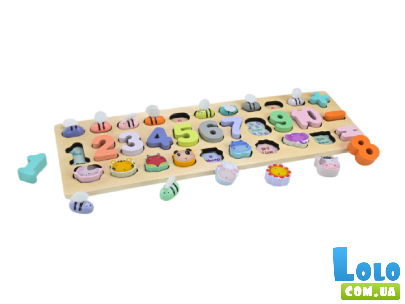 Деревянная развивающая интерактивная доска-сортер
