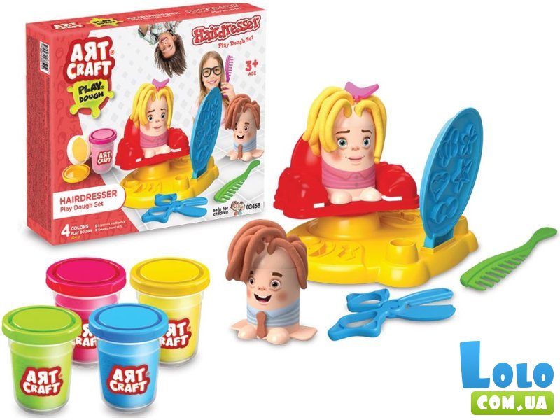 Тесто для лепки Парикмахерская, Dede, 4 цвета
