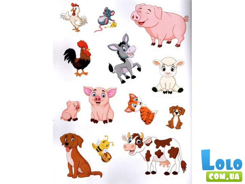 Книга Веселая ферма Sticker book малышам + наклейки, Манго-book