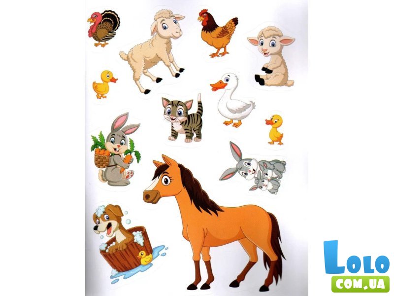 Книга Веселая ферма Sticker book малышам + наклейки, Манго-book