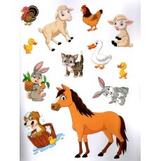 Книга Веселая ферма Sticker book малышам + наклейки, Манго-book