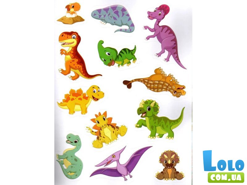 Книга Мир динозавров Sticker book малышам + наклейки, Манго-book