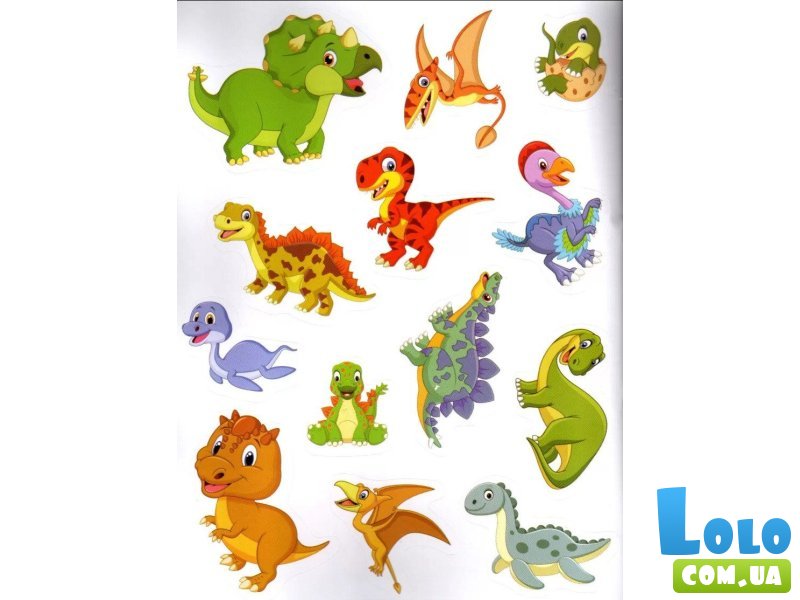 Книга Мир динозавров Sticker book малышам + наклейки, Манго-book