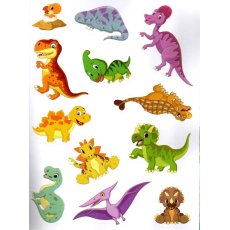 Книга Мир динозавров Sticker book малышам + наклейки, Манго-book