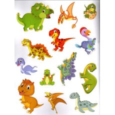 Книга Мир динозавров Sticker book малышам + наклейки, Манго-book