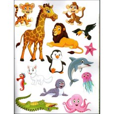 Книга Животные мира Sticker book малышам + наклейки, Манго-book