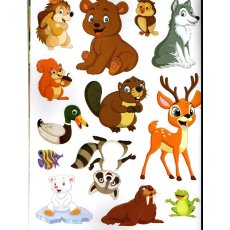 Книга Животные мира Sticker book малышам + наклейки, Манго-book
