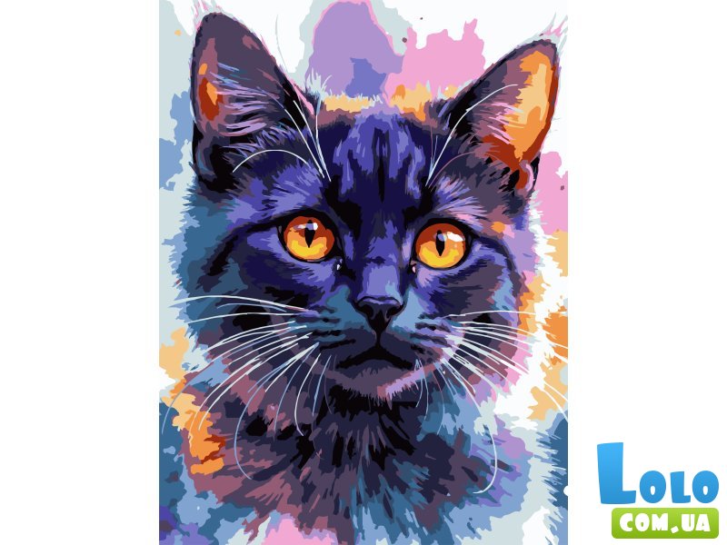Картина по номерам Звездный кот, Strateg (30х40 см)