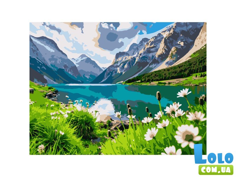 Картина по номерам Альпийская долина, Strateg (30х40 см)