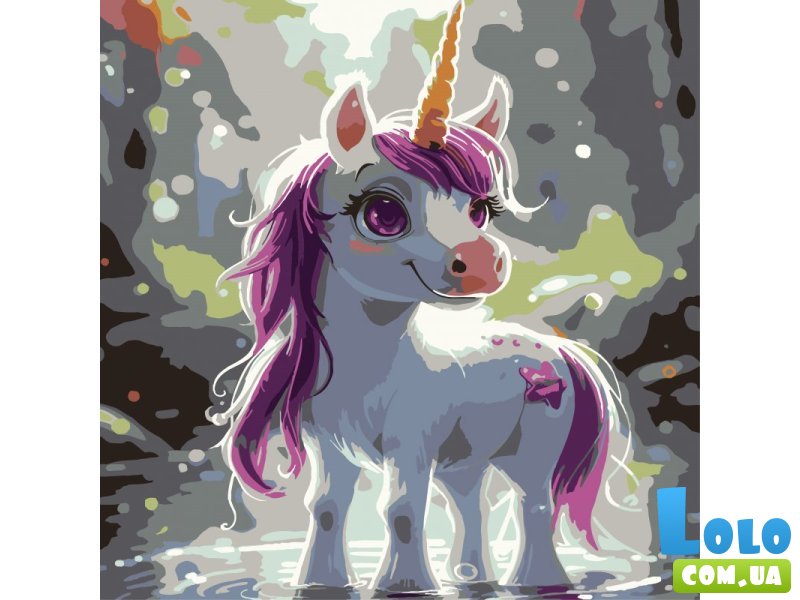 Картина по номерам Единорог в лесу, Strateg (30х30 см)