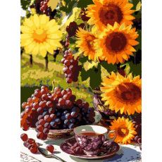 Картина по номерам Подсолнечное лето, Strateg (30х40 см)