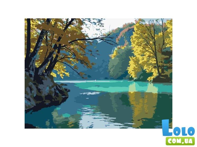 Картина по номерам Изумрудное озеро, Strateg (30х40 см)