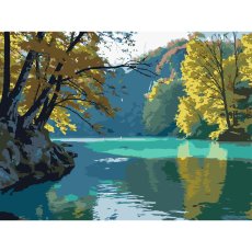 Картина по номерам Изумрудное озеро, Strateg (30х40 см)