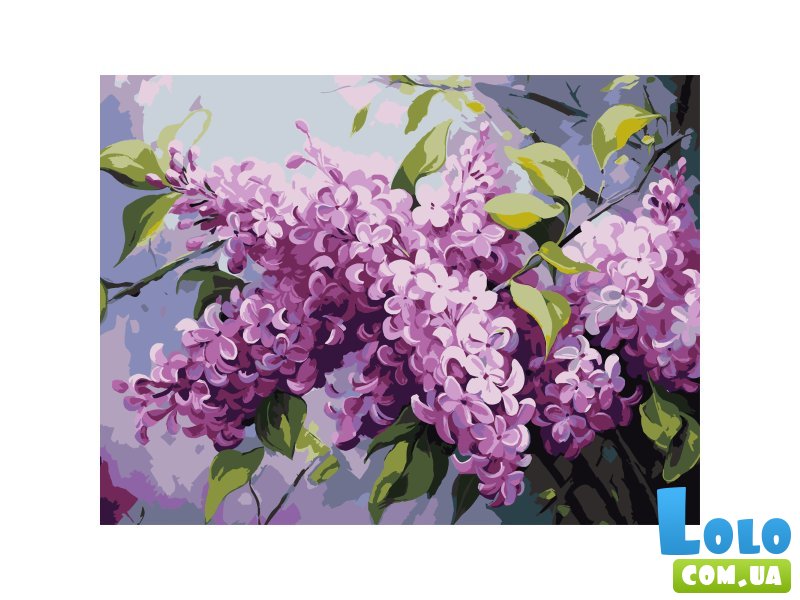 Картина по номерам Сиреневое цветение, Strateg (30х40 см)