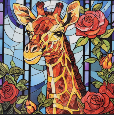 Алмазная мозаика Жирафовая сказка, Strateg (30х30 см)