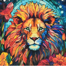 Алмазная мозаика Витражное могущество, Strateg (30х30 см)