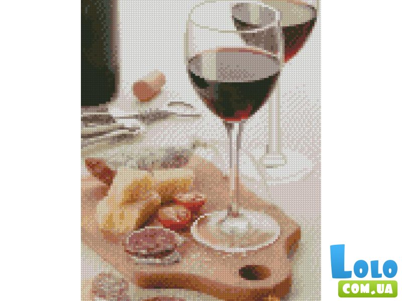 Алмазная мозаика Бокалы с любовью, Strateg (30х40 см)