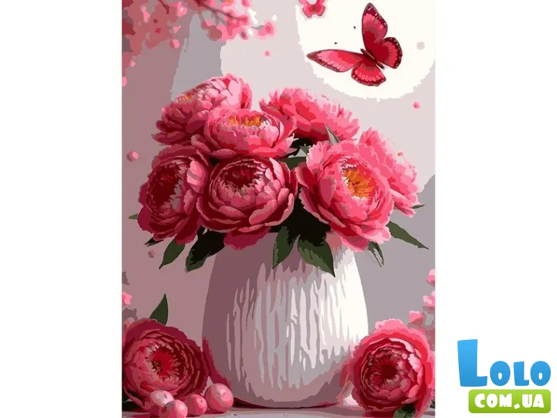Картина по номерам Цветы в вазе, Strateg (30х40 см)