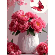 Картина по номерам Цветы в вазе, Strateg (30х40 см)