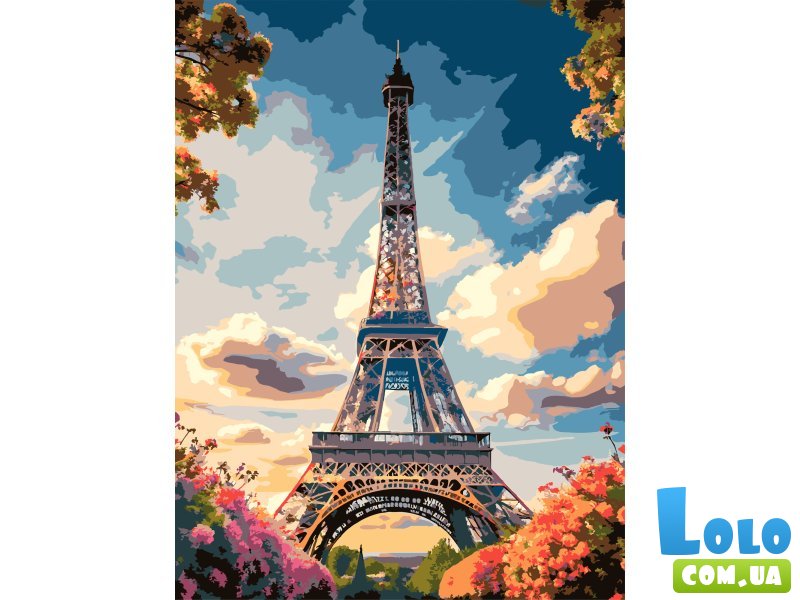 Картина по номерам Эйфелева башня, Strateg (30х40 см)