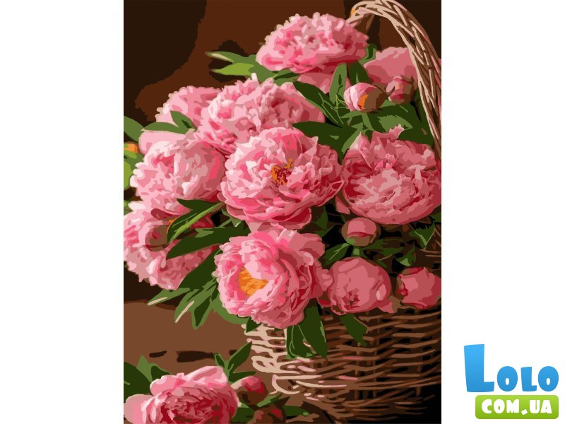 Картина по номерам Букет пионов, Strateg (30х40 см)