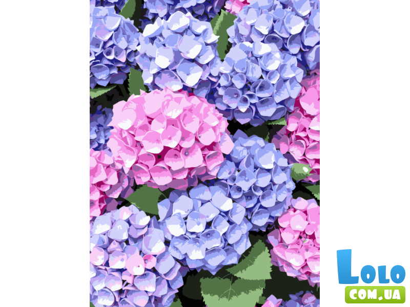 Картина по номерам Гортензии, Strateg (30х40 см)