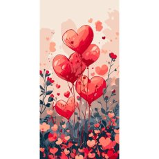 Картина по номерам Воздушные сердца, Art Craft (40х80 см)
