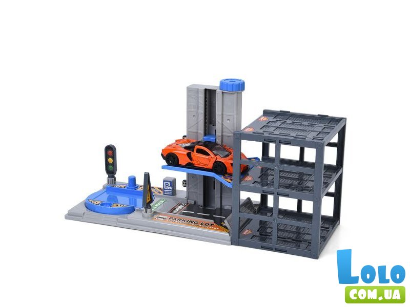 Парковка с машиной, 3 этажа