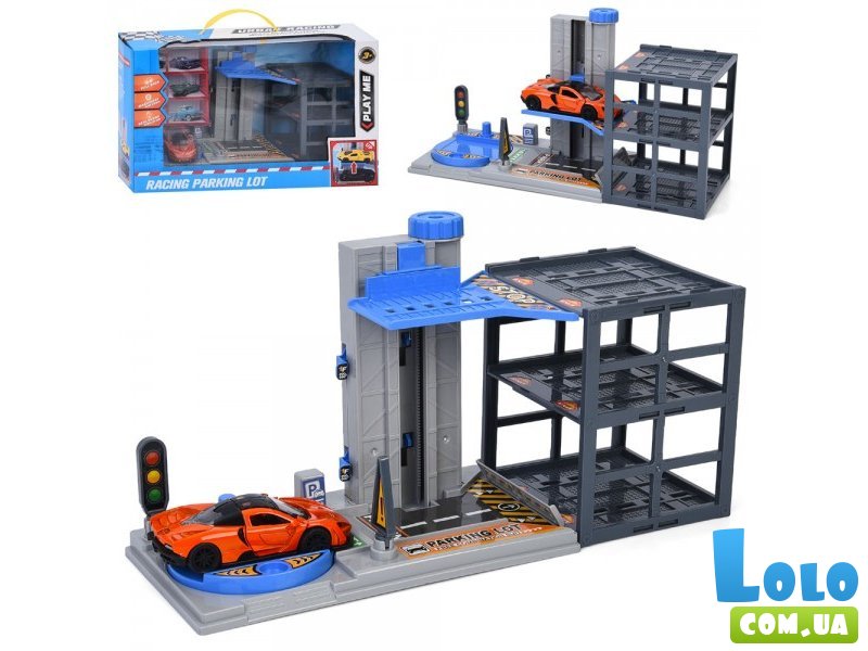 Парковка с машиной, 3 этажа