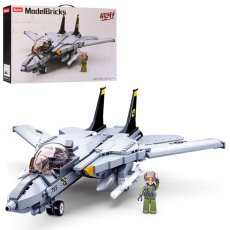 Конструктор Army Реактивный истребитель F14, Sluban (M38-B0755), 404 дет.