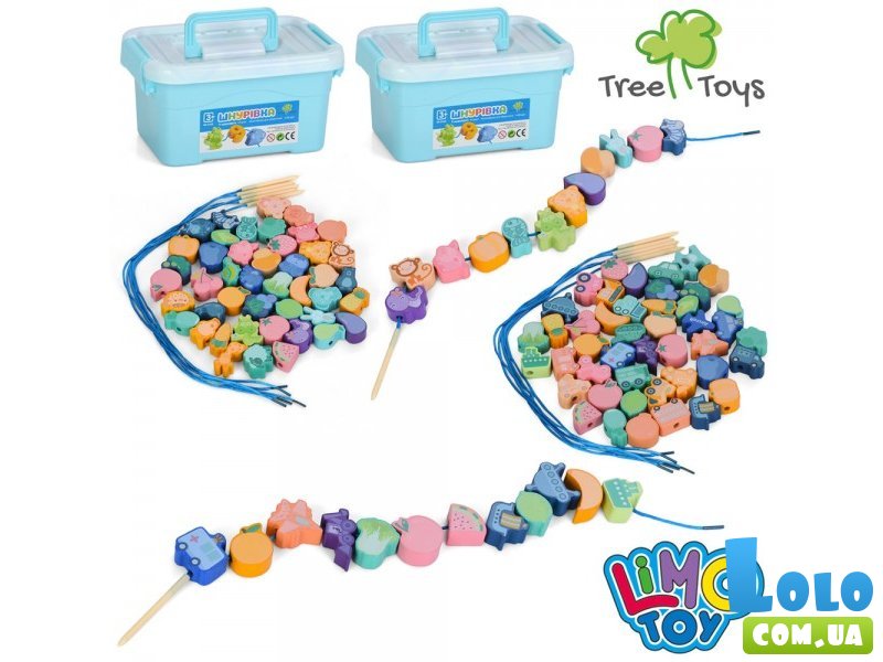 Деревянная игрушка Шнуровка, Limo Toy (в ассортименте)