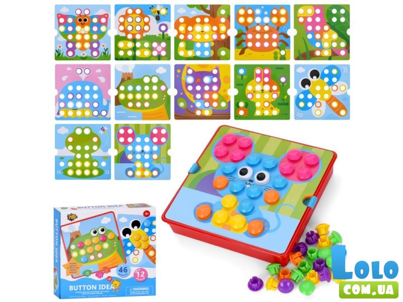 Мозаика для самых маленьких Животные 46 дет., 12 картинок