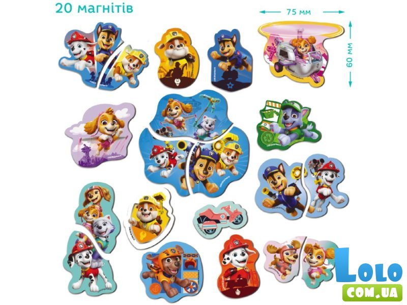Набор магнитов Paw Patrol Щенки-спасатели, DoDo
